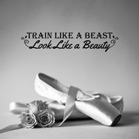 Train Like A Beast Grayscale Fine Art Print