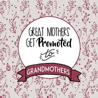 Great Mothers Get Promoted To Grandmothers Red Fine Art Print