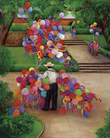 Balloons In The Park Fine Art Print