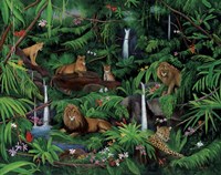 A Den Of Lions Fine Art Print