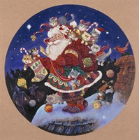 Here Comes Santa Claus Fine Art Print