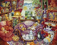 Teatime For Teddy Fine Art Print