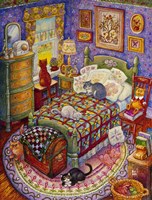 More Bedroom Cats Fine Art Print