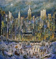 Snowtime In New York Fine Art Print