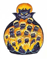 Holloween Cats Fine Art Print