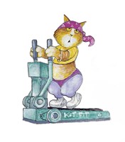 Aerobic Cat Fine Art Print