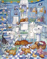 Bathroom Pups Fine Art Print