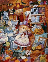Kitty Kitchen Witch 2 Fine Art Print