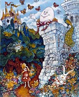 Alice And Humpty Dumpty Fine Art Print