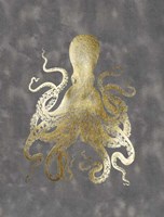 Gold Foil Octopus II Fine Art Print
