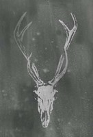 Silver Foil Rustic Mount I on Black Wash Fine Art Print