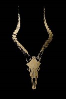 Gold Foil Rustic Mount II on Black Fine Art Print