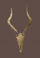 Gold Foil Rustic Mount II on Bitter Chocolate Fine Art Print