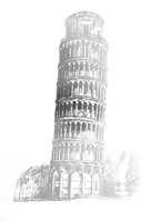 Silver Foil Pisa Fine Art Print