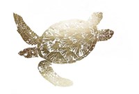 Gold Foil Sea Turtle II Fine Art Print