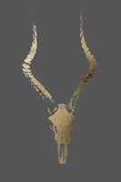 Gold Foil Rustic Mount II on Dark Grey Fine Art Print