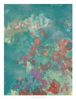 Teal Rose Garden I Fine Art Print