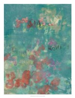 Teal Rose Garden II Fine Art Print