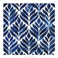 Cobalt Watercolor Tiles IV Fine Art Print