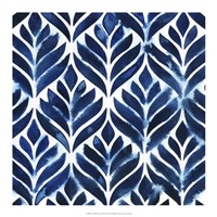 Cobalt Watercolor Tiles IV Fine Art Print