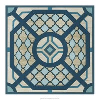 Indigo Lattice I Fine Art Print