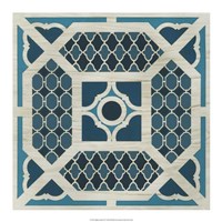 Indigo Lattice IV Fine Art Print