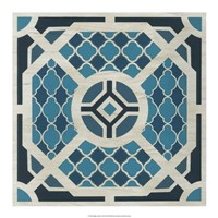 Indigo Lattice VII Fine Art Print
