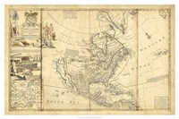 Antique Map of America I Fine Art Print