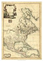 Antique Map of America III Fine Art Print