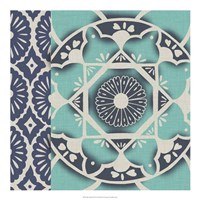 Blue Batik Tile II Fine Art Print