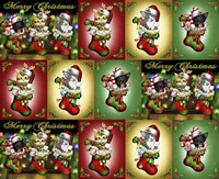 Stocking Kittens Repeat Fine Art Print