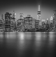 Manhattan Skyline Night 3 Fine Art Print
