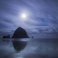 Moon Over Canon Beach Fine Art Print