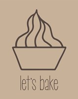 Let's Bake - Dessert V Brown Fine Art Print