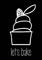 Let's Bake - Dessert III Black Fine Art Print