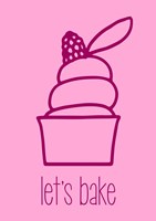 Let's Bake - Dessert III Pink Fine Art Print