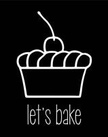 Let's Bake - Dessert I Black Fine Art Print