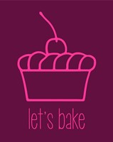 Let's Bake - Dessert I Magenta Fine Art Print