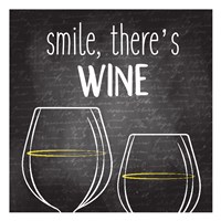 Smiile Theres Wine Framed Print