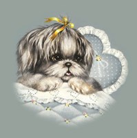 Blue Puppy Box Top Fine Art Print