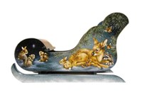 Winter Babies Sleigh Fine Art Print