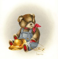 Country Teddy Fine Art Print