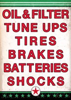 Auto Shop Red Star Fine Art Print