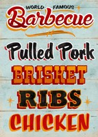 Barbeque Board Distressed Fine Art Print