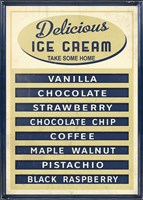 Ice Cream Board -Navy Cream Fine Art Print