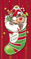 Christmas Stockings And Bears 2 Fine Art Print