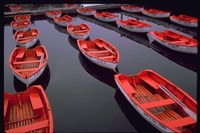City Island Red Row Boats Fine Art Print