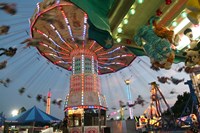 County Fair Flying Chairs Framed Print