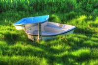 Dinghies At Low Tide Fine Art Print