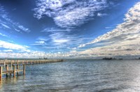 Water Sky One And Half Piers Fine Art Print